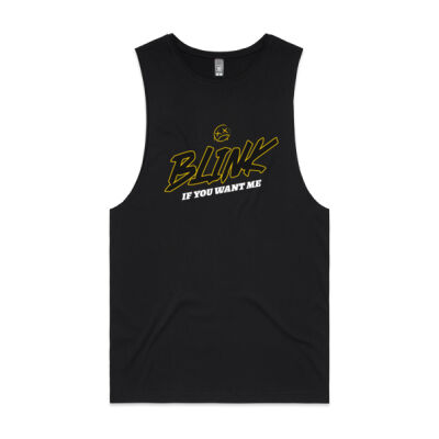 Blink if you want me Mens Tank Thumbnail